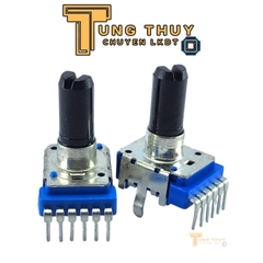 Chiết Áp Vuông Xanh 6 Chân Cong Dài 22.5MM Cán Vát