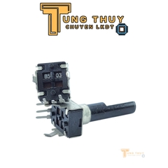 Chiết Áp Vuông Đen 3 Chân Cán Vát Dài 30mm 10K 50K