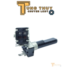 Chiết Áp Vuông Đen 3 Chân Cán Vát Dài 30mm 10K 50K