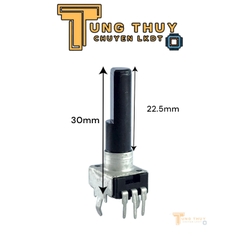 Chiết Áp Vuông Đen 3 Chân Cán Vát Dài 30mm 10K 50K