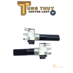 Chiết Áp Vuông Đen 3 Chân Cán Vát Dài 30mm 10K 50K