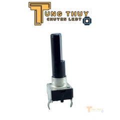 Chiết Áp Vuông Đen 3 Chân Cán Vát Dài 30mm 10K 50K