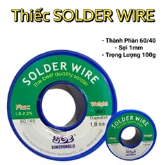 Thiếc Hàn SOLDER WIRE 100G Chất Lượng Cao Thành Phần 60/40 Sợi 1mm