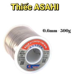 Thiếc Hàn Không Khói Chất Lượng Cao ASAHI Thành Phần 63/37 Sợi 0,6mm và 0,8mm