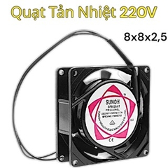 Quạt Tản Nhiệt 220v SUNON Kích Thước 8cm x 8cm và  9cm x 9cm và 12 cm x 12cm Sunon