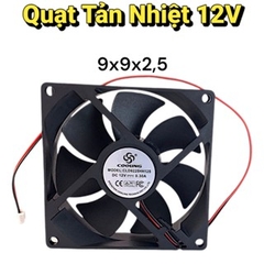 Quạt Tản Nhiệt 12V và 24V 9cm x 9cm x2,5cm Loại Tốt