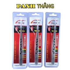 Nhíp Gắp Linh Kiện Điện Tử INOX Chống Rỉ – Đầu Nhọn Màu Trắng – Dạng Cong/Thẳng – TWEEZERS