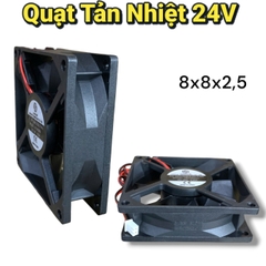 Quạt Tản Nhiệt 12V và 24V  Kích Thước 8cm x 8cm x 2.5cm Loại Tốt