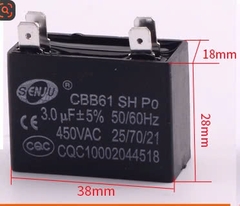 Tụ Quạt Dàn Nóng Điều Hòa 1,5uF, 2uF, 2.5uF, 3uF, 4uF, 5uF 450VAC Jack cắm 2 Chân và 4 Chân ( Loại tốt)