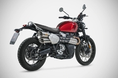 Combo Cổ pô + Pô Zard Slip on cho Triumph Scrambler 1200 – Bạc - 605KG