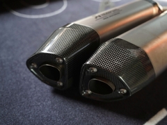 Pô Akrapovic Slip On Double màu bạc cho BMW R1300 GS/GSA - 499 KG