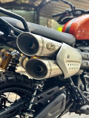 Combo Cổ pô + Pô Zard Slip on cho Triumph Scrambler 1200 – Bạc - 605KG