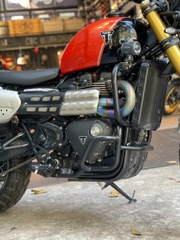 Combo Cổ pô + Pô Zard Slip on cho Triumph Scrambler 1200 – Bạc - 605KG