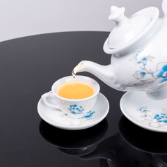 Bộ ấm chén sứ hoa xanh ngọc