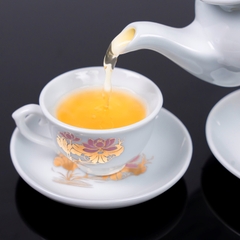 Bộ ấm chén sứ Ruby họa tiết hoa sen