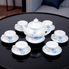 Bộ ấm chén sứ hoa xanh ngọc