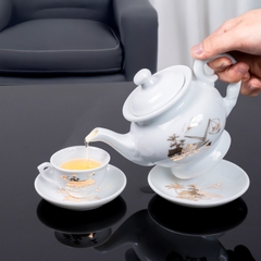 Bộ ấm chén sứ miền quê