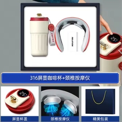 Bộ quà tặng VIP Mát xa cổ và Cốc cà phê Ruby