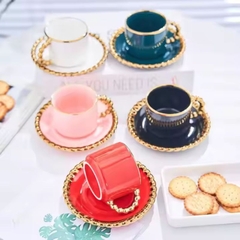 Bộ tách trà cà phê sáng tạo sang trọng Ruby
