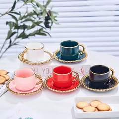 Bộ tách trà cà phê sáng tạo sang trọng Ruby