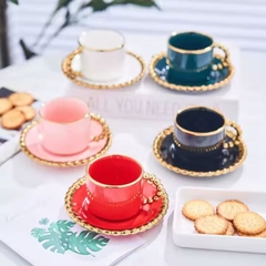 Bộ tách trà cà phê sáng tạo sang trọng Ruby
