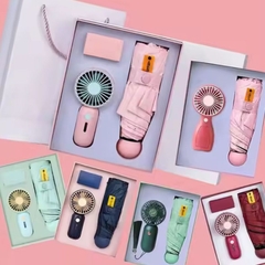 Quà tặng mùa hè Quạt mini Ô dù in logo Ruby