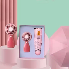 Quà tặng mùa hè Quạt mini Ô dù in logo Ruby