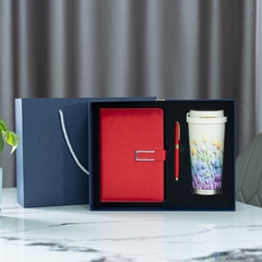 Quà Tặng Doanh Nghiệp Ruby Cốc Giữ Nhiệt Sương Mai Tulip, Sổ, Bút