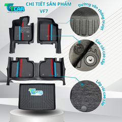 Thảm Lót Sàn Xe VinFast VF7 nhựa đúc TPE nhà máy TCAR – Tràn Viền Bậc Cửa, Không Mùi, Bảo Vệ Sàn Xe, Giảm Tiếng Ồn