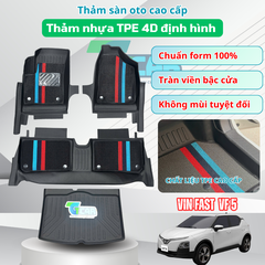 Thảm Lót Sàn VinFast VF5 TPE Cao Cấp Nguyên Khối, Ôm Khít Sàn, Không Mùi, Dễ Vệ Sinh