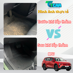 Thảm Lót Sàn Ô Tô Cho VinFast MPV7 nhựa TPE đúc 4D cao cấp, TCAR – Chuẩn From, không mùi, lót tràn gầm, chống tràn nước