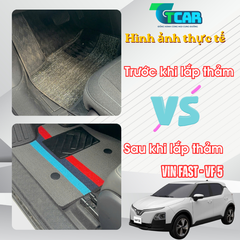 Thảm Lót Sàn Đúc TPE Vân Carbon Vinfast VF5 Cao Cấp - Chính Hãng TCAR ( Mẫu 2026 )