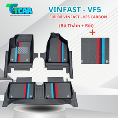 Thảm Lót Sàn Đúc TPE Vân Carbon Vinfast VF5 Cao Cấp - Chính Hãng TCAR ( Mẫu 2026 )