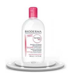 Bioderma Sensibio H2O và bông tẩy trang