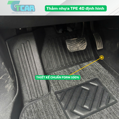Thảm Lót Sàn Ô Tô VinFast VF3 nhựa đúc TPE Cao cấp, Không Mùi, An Toàn, Tràn Viền bậc cửa, nhãn hiệu TCAR