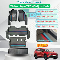 Thảm Lót Sàn Ô Tô Cho VinFast MPV7 nhựa TPE đúc 4D cao cấp, TCAR – Chuẩn From, không mùi, lót tràn gầm, chống tràn nước