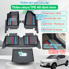 Thảm Lót Sàn Đúc TPE Vân Carbon Vinfast VF5 Cao Cấp - Chính Hãng TCAR ( Mẫu 2026 )