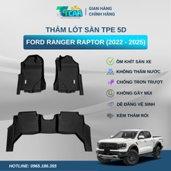 Thảm lót sàn TPE 5D Ford Ranger Raptor (2022 - 2025)