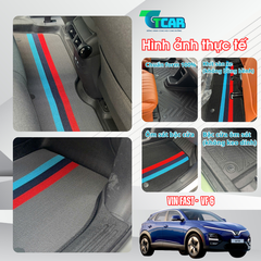 Thảm Lót Sàn VinFast VF6 TPE Vân Carbon Cứng, TCAR Ôm Khít Sàn Xe Chống Bẩn, Dễ Vệ Sinh - Nhựa đúc TPE nguyên sinh