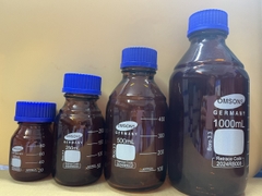 Chai trung tính nâu nắp vặn xanh 1000ml, Hãng OMSONS GERMANY