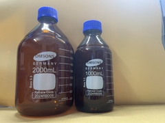 Chai trung tính nâu nắp vặn xanh 1000ml, Hãng OMSONS GERMANY