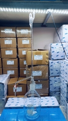 Buret tự động khóa nhựa trắng 50ml, Class A, Hãng OMSONS GERMANY