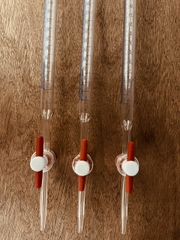 Buret thẳng khóa nhựa PTFE 50ml, Class B, Hãng OMSONS GERMANY
