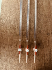 Buret thẳng khóa nhựa PTFE 50ml, Class B, Hãng OMSONS GERMANY