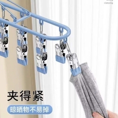 Bộ Móc Phơi Đồ 18 Kẹp Inox dài Cao Cấp