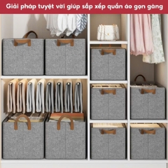 Hộp vải đựng quần áo khung cứng Living C