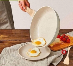 CHẢO SÂU LÒNG ĐÁY TỪ VÂN ĐÁ XUẤT NHẬT SIZE 28CM