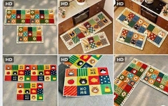 SET 2 THẢM BẾP HỌA TIẾT THÚ
