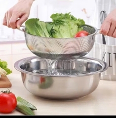 RỔ LƯỚI INOX TRÒN 25,5cm