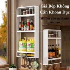 KỆ GIA VỊ TREO TƯỜNG 4 tầng để đồ